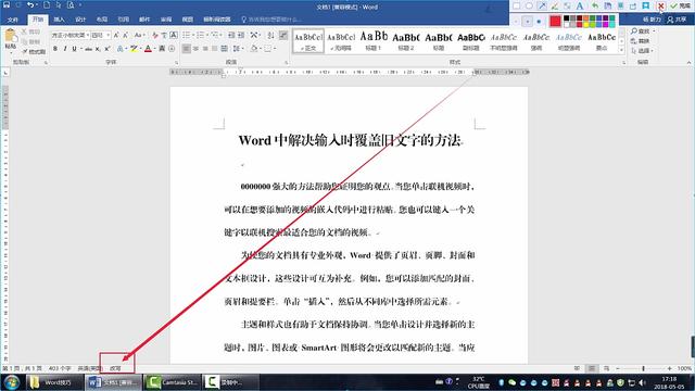word字符覆盖