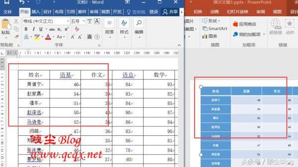 如何将word中的表格复制到ppt中