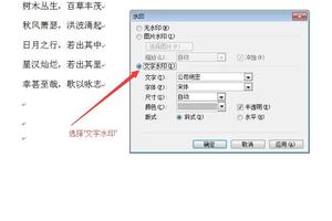 在word中添加水印