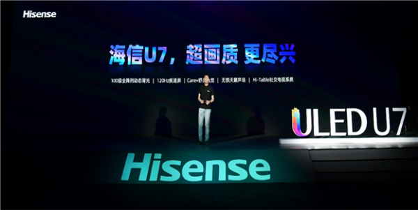 120Hz+100分区极佳画质体验!海信ULED超画质电视U7全球发布