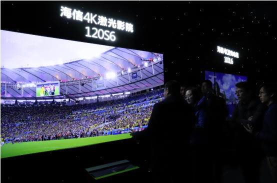 电视变成“电视墙”海信80-150英寸4K激光电视新品上市