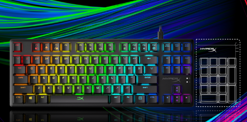 Aqua轴加持 HyperX起源竞技版RGB游戏机械键盘
