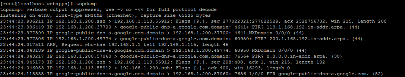 tcpdump 命令行抓包工具