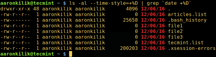如何在 Linux 中找出最近或今天被修改的文件