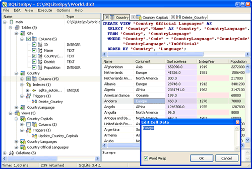 SQLite数据库管理 SQLiteSpy