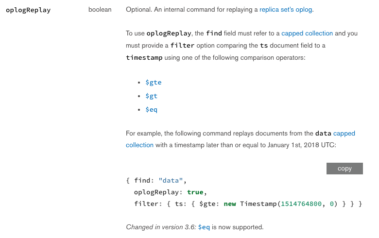 MongoDB 定位 oplog 必须全表扫描吗?