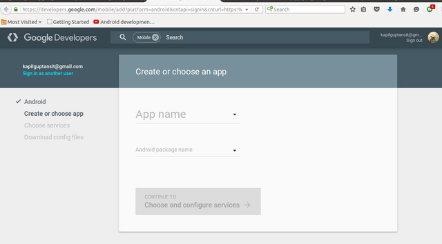 在Android App中集成Google登录