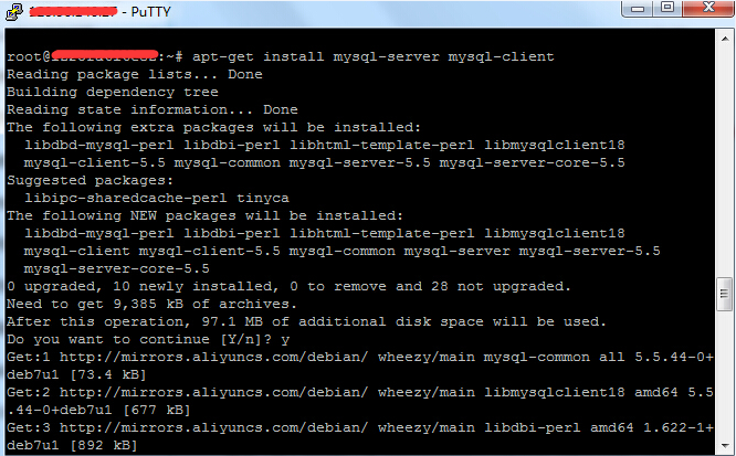 Debian 系统安装mysql数据库