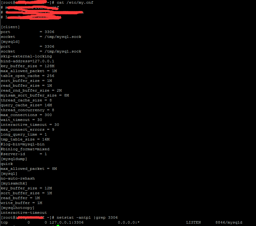 Linux服务器mysql监听在127.0.0.1导致无法外部连接