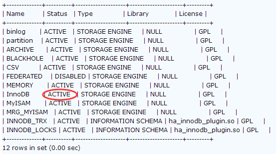 MySQL编译安装支持innodb引擎