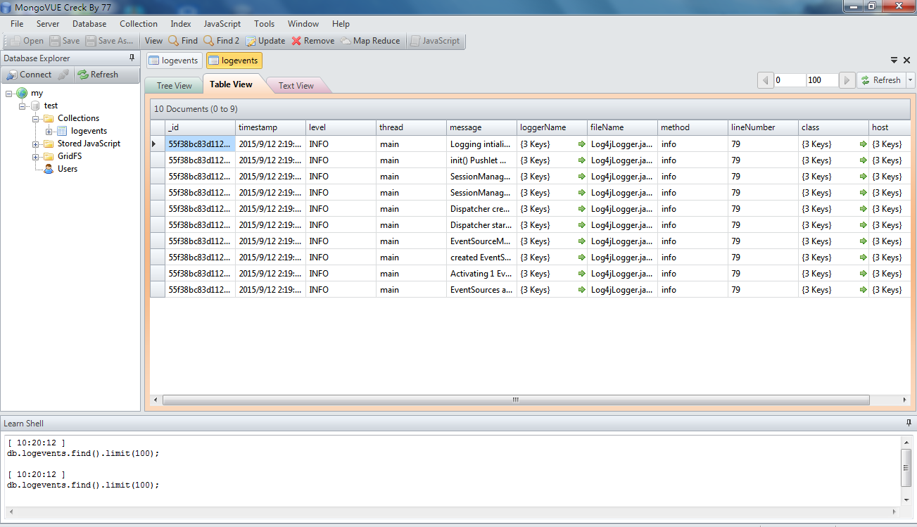 log4j日志保存到mongodb