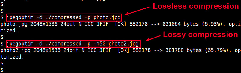 如何使用 Linux 命令压缩 JPEG 图像