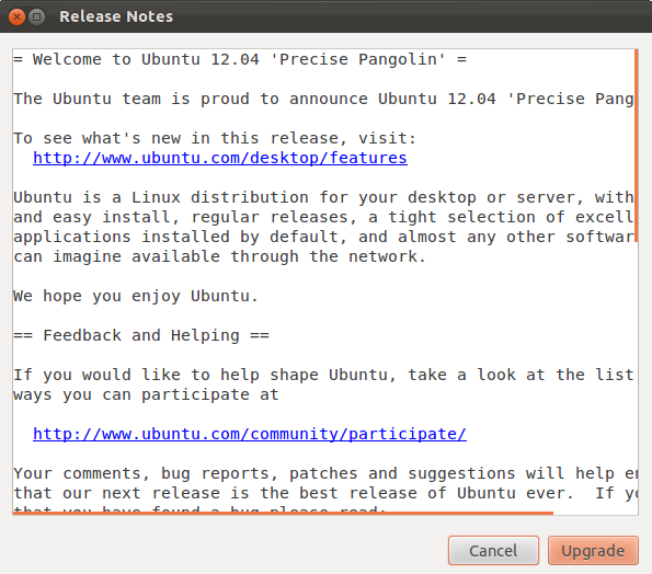 升级到 Ubuntu 12.04(LTS)