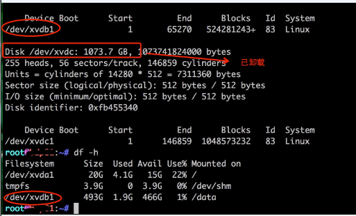 Linux服务器通过控制台卸载磁盘报错