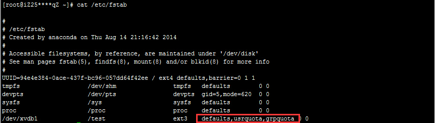Linux云服务器quota配额管理配置
