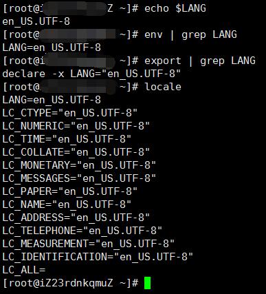 Linux云服务器修改字符集
