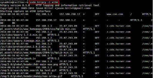 如何在Linux上从命令行嗅探HTTP流量