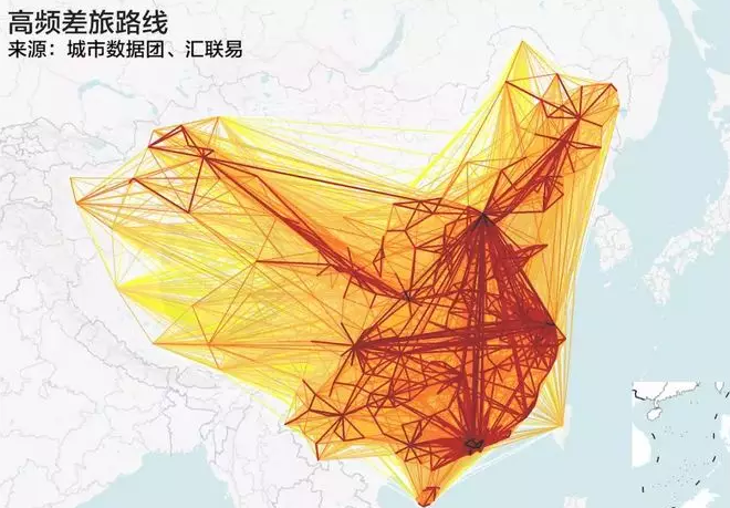 大数据为你解读2017年全国出差地图