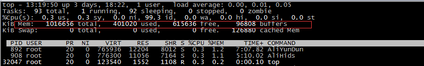 Linux系统查看系统使用内存
