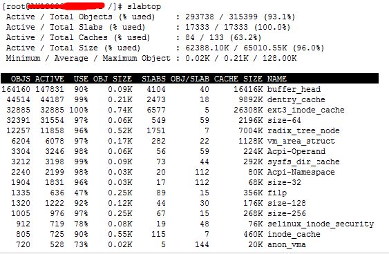 Linux系统服务器内存被SLAB大量占用