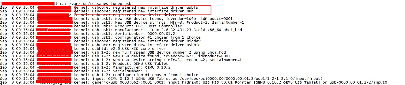 Linux云服务器开机日志显示USB相关信息