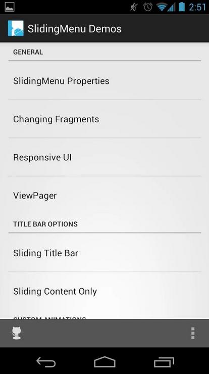 Android经典侧滑菜单SlidingMenu