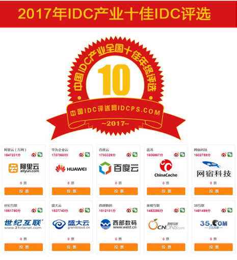 第八届IDC评选正式开启 投票提升IDC服务商排名