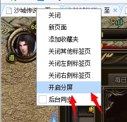 2291游戏浏览器怎么游戏分屏