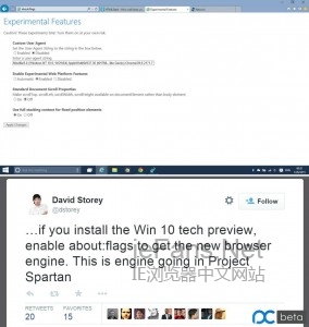 如何启用Windows 10 IE11上的“斯巴达”浏览器渲染引擎