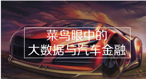 菜鸟眼中的大数据与汽车金融