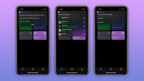 iOS14快捷指令将添加音乐竞猜功能
