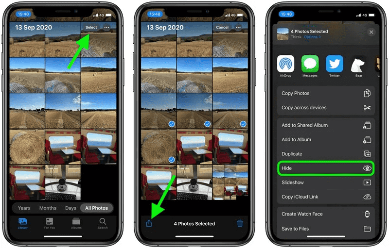 iOS14如何隐藏和显示照片中的隐藏相册