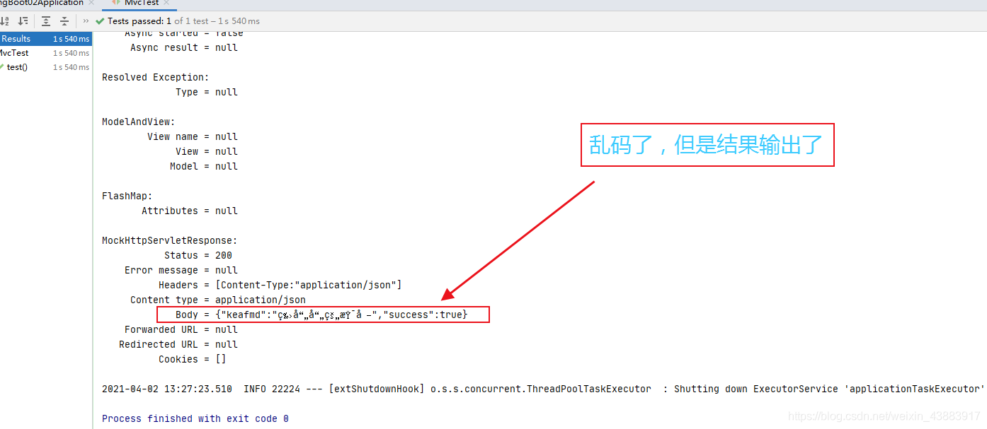 SpringBoot对Controller进行单元测试的实现代码 附乱码解决方案
