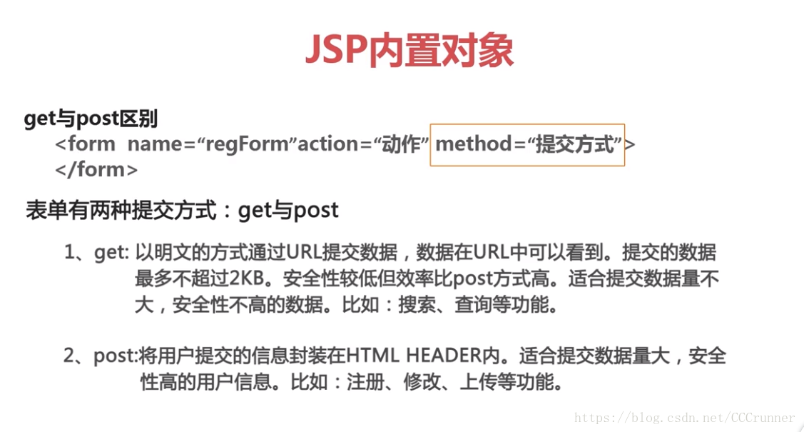 关于JSP内置对象get和post的区别讲解