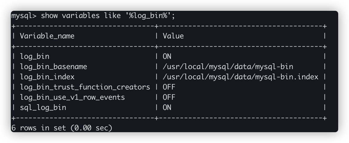 mac 环境下开启mysql的binlog