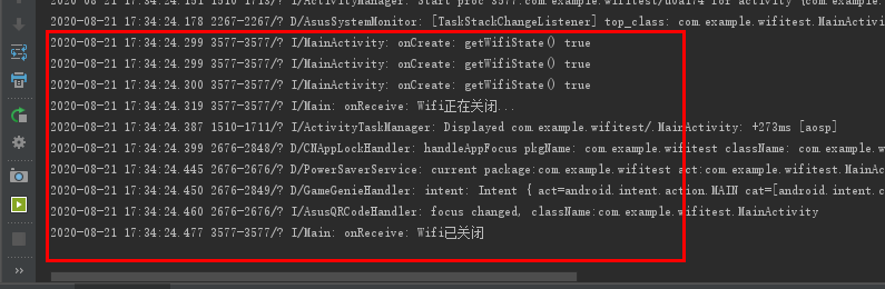 Android Studio 基础之获取Wifi 的状态,设置 Wifi 的开关状态,并监听 Wifi 的状态变化方法整理