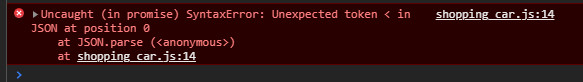 使用Ajax请求后台数据,然后的时候出现Uncaught (in promise) SyntaxError: Unexpected token < in JSON at position 0的错误。