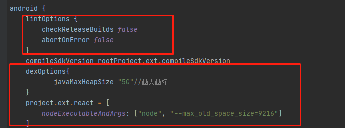 react-native打包apk时遇到的问题总结