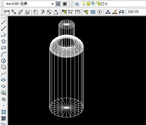 cad旋转网格怎么快速画三维立体的瓶子线条图?