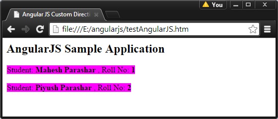 详解AngularJS中自定义指令的使用