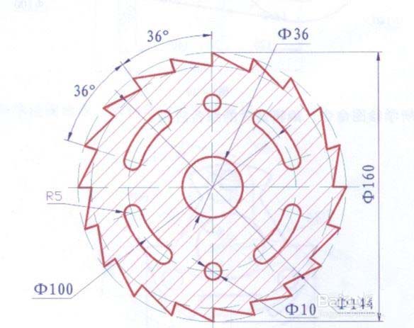 CAD怎么画锯齿盘图纸?