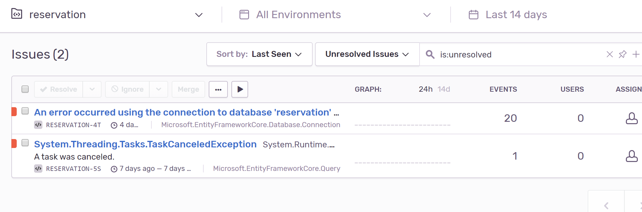 .net core 集成 sentry 进行异常报警