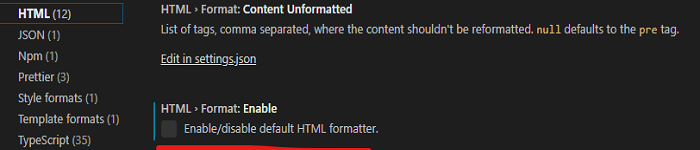 解决vscode 中保存后html自动格式化的问题