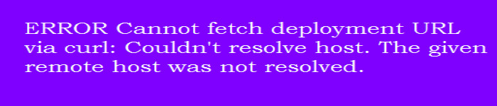 一招解决报错 “Cannot fetch deployment URL via curl” !