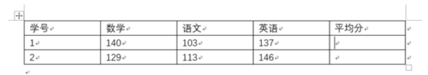 word表格怎么计算平均分 word里面的平均值怎么算