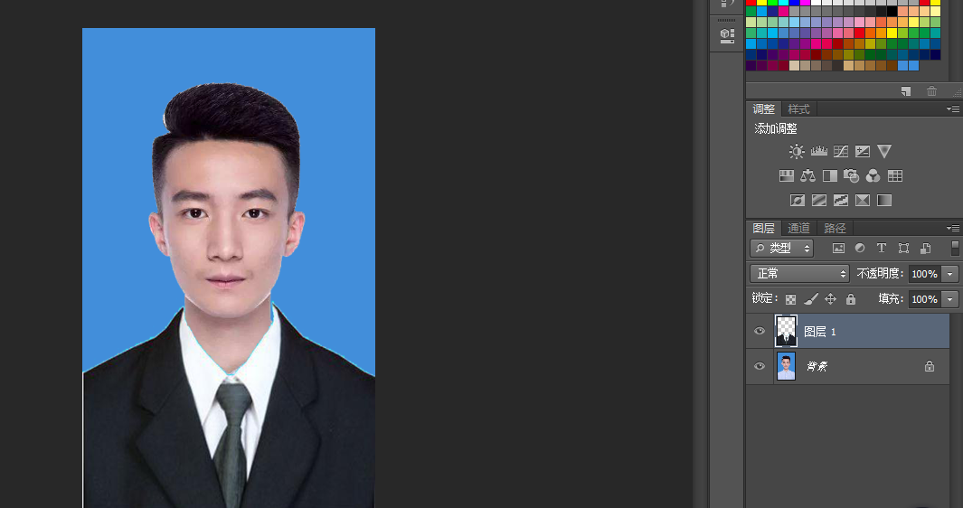 三,打开西装模板