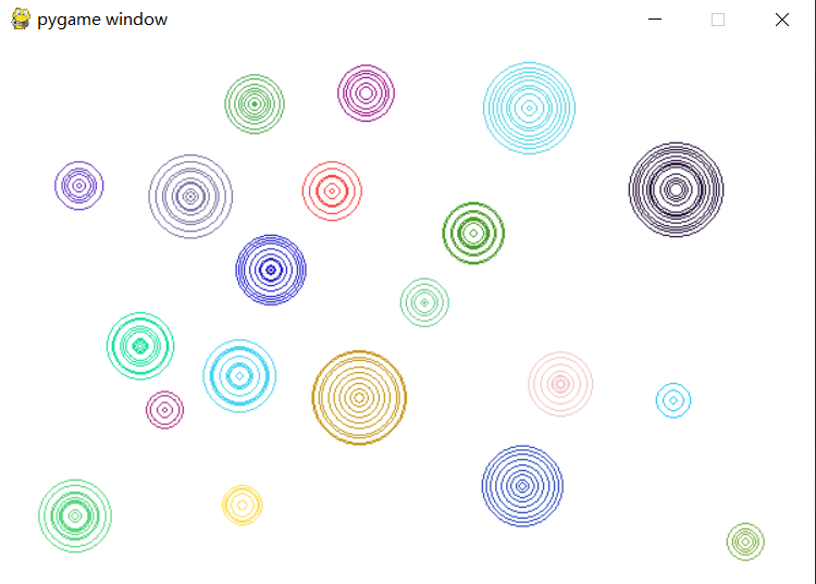 用pygame做一个简单的python小游戏—七彩同心圆