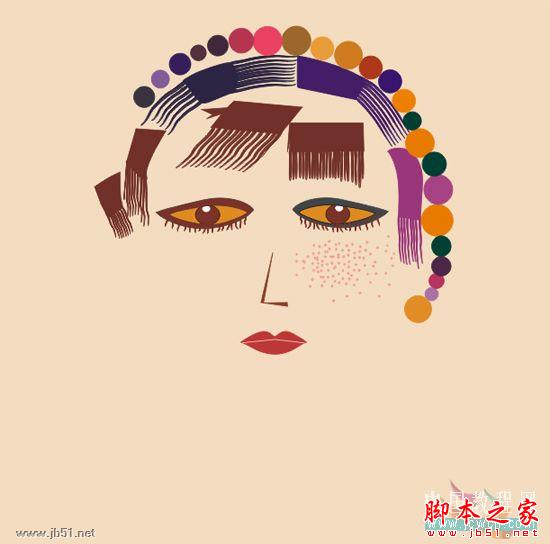 coreldraw(cdr)设计绘制矢量抽象人物装饰画实例教程