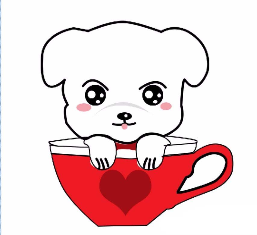 ps怎么绘制一个杯子中的小狗?