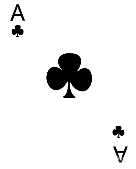 ps怎么制作扑克牌中的梅花a?